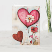 ハート&フラワーロマンチック開花 シーズンカード (裏面)