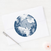 ハート&フラワー封筒用シールシール ラウンドシール (封筒)