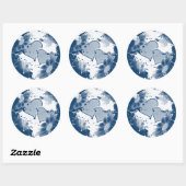 ハート&フラワー封筒用シールシール ラウンドシール (シート)