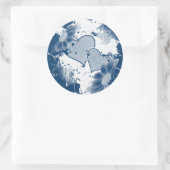 ハート&フラワー封筒用シールシール ラウンドシール (バッグ)