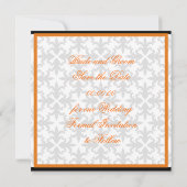 ハート フラワー オン ダマスク セーブ ザ デート アナウンスメント セーブザデート (裏面)