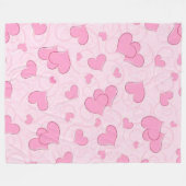 ハート フリースブランケット (正面(横))