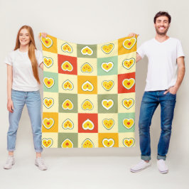 ハート フリースブランケット