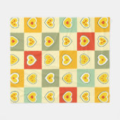 ハート フリースブランケット (正面(横))