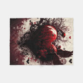 ハート フリースブランケット (正面(横))