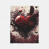 ハート フリースブランケット (正面)