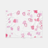 ハート フリースブランケット (正面(横))