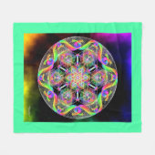 ハート フリースブランケット (正面(横))