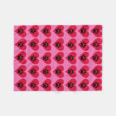 ハート フリースブランケット (正面(横))