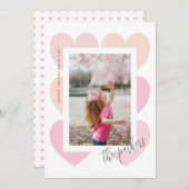 ハート フレーム バレンタインデーの写真カード シーズンカード (正面/裏面)