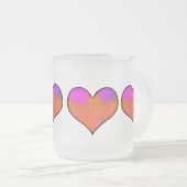 ハート フロストグラスマグカップ (正面右)
