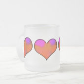 ハート フロストグラスマグカップ (正面左)