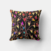 ハート ブルームズ 16"x16" スクエア デコレーション ピロー (裏面)