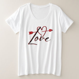 ハート プラスサイズTシャツ