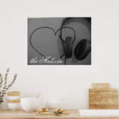 ハート&ヘッドフォンポスター ポスター (キッチン)