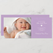 ハート • ベビーの発表 案内状 (正面/裏面)