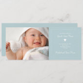 ハート • ベビーの発表 案内状 (正面/裏面)