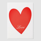 ハート ベラム紙招待状 (正面)