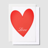 ハート ベラム紙招待状 (オフセット)