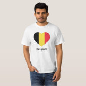 ハート – ベルギー国旗 Tシャツ (正面フル)