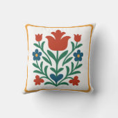 ハート&ペタルフローラフォークアート クッション (裏面)