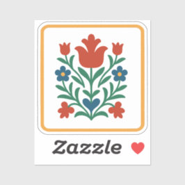 ハート＆ペタル フラワーフォークアートパーティ シール