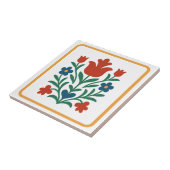 ハート&ペタル フラワーフォークアート タイル (側面)