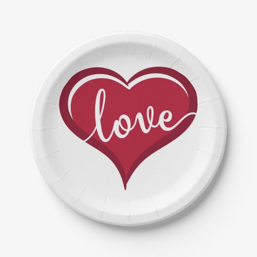ハート ペーパープレート (正面)