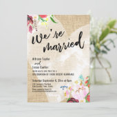 ハート ボーホー フラワー バルーン 結婚式のご案内 招待状 (スタンド正面)