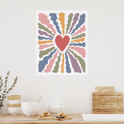 ハート ポスター (キッチン)