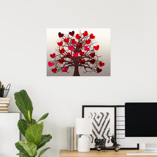 ハート ポスター (ホームオフィス)