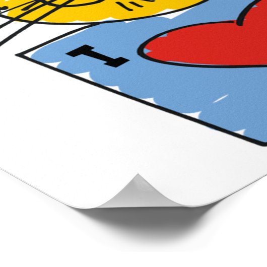 ハート ポスター (角)