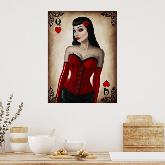 ハート ポスター (キッチン)