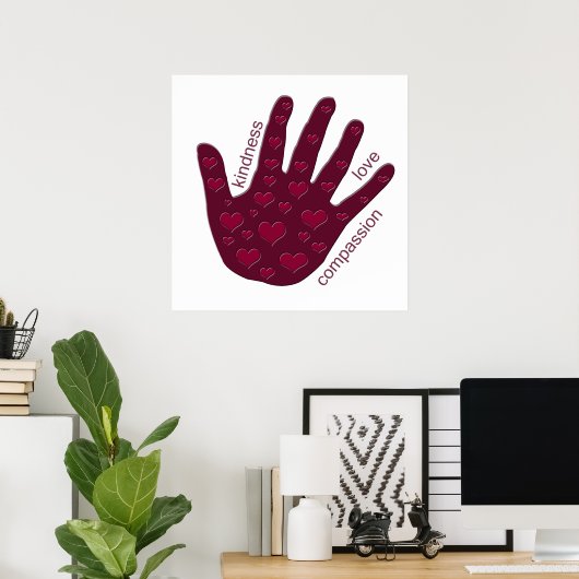 ハート ポスター (ホームオフィス)