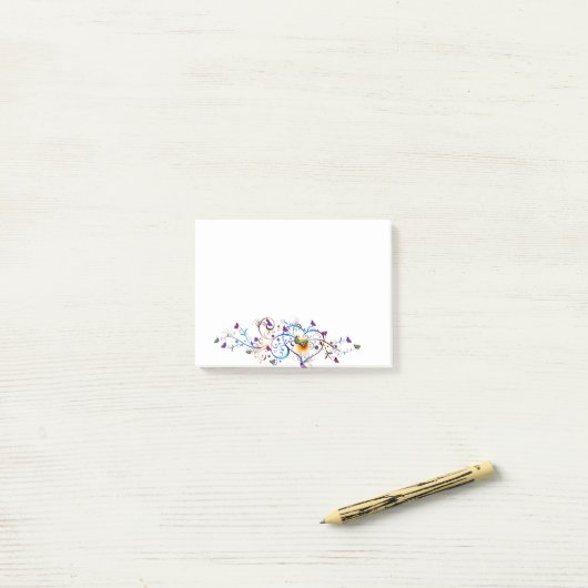 ハート ポストイット (デスク上)