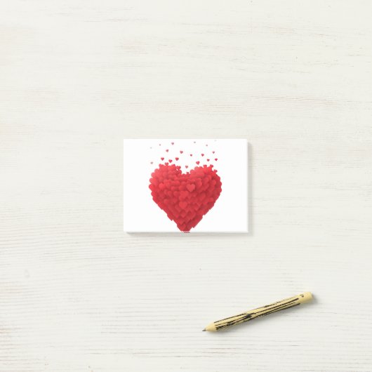 ハート ポストイット (デスク上)