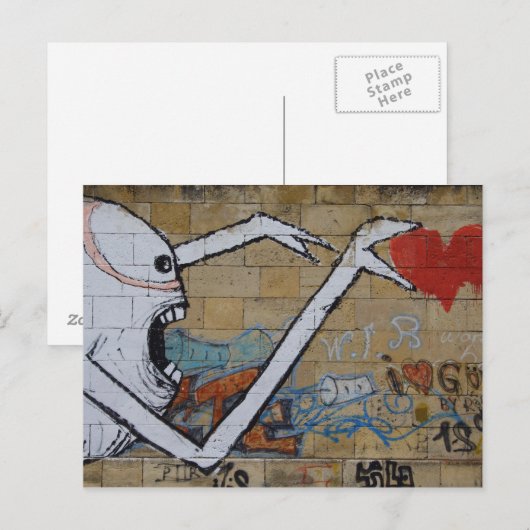 ハート ポストカード (正面/裏面)