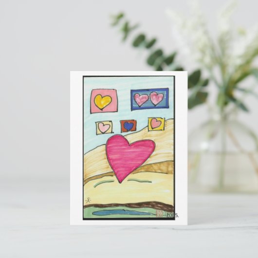 ハート、 ポストカード (スタンド正面)