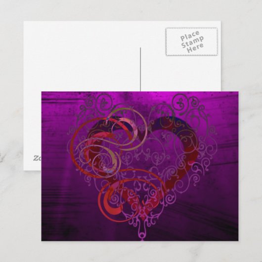 ハート ポストカード (正面/裏面)