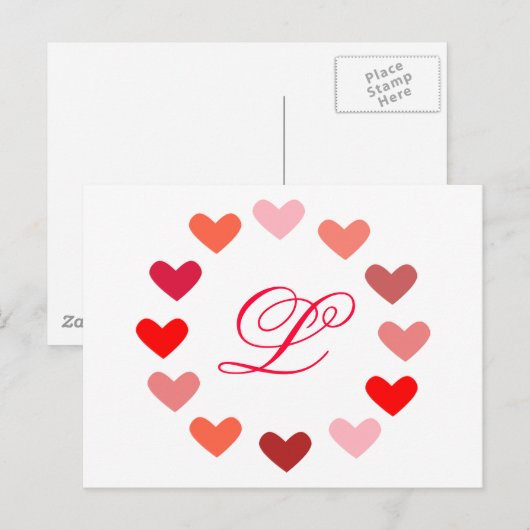 ハート ポストカード (正面/裏面)