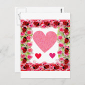 ハート ポストカード (正面/裏面)