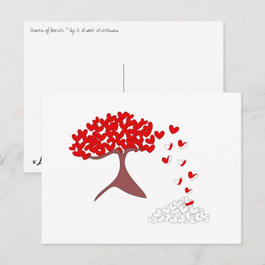 ハート ポストカード (正面/裏面)