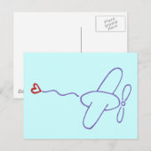 ハート ポストカード (正面/裏面)