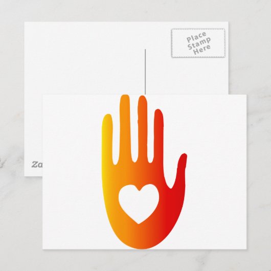 ハート ポストカード (正面/裏面)