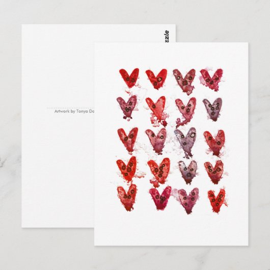 ハート ポストカード (正面/裏面)