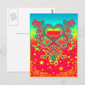 ハート ポストカード (正面/裏面)