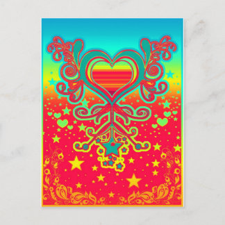 ハート ポストカード