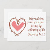 ハート ポストカード (正面/裏面)