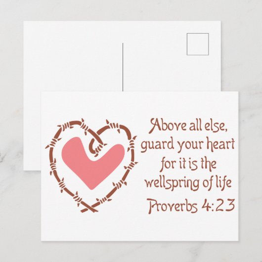 ハート ポストカード (正面/裏面)