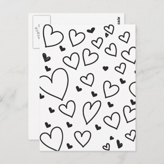 ハート ポストカード (正面/裏面)